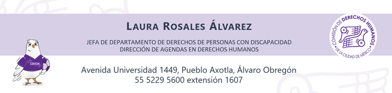 Laura Rosales Álvarez, Jefa de Departamento de Derechos de Personas con Discapacidad, CDHCM